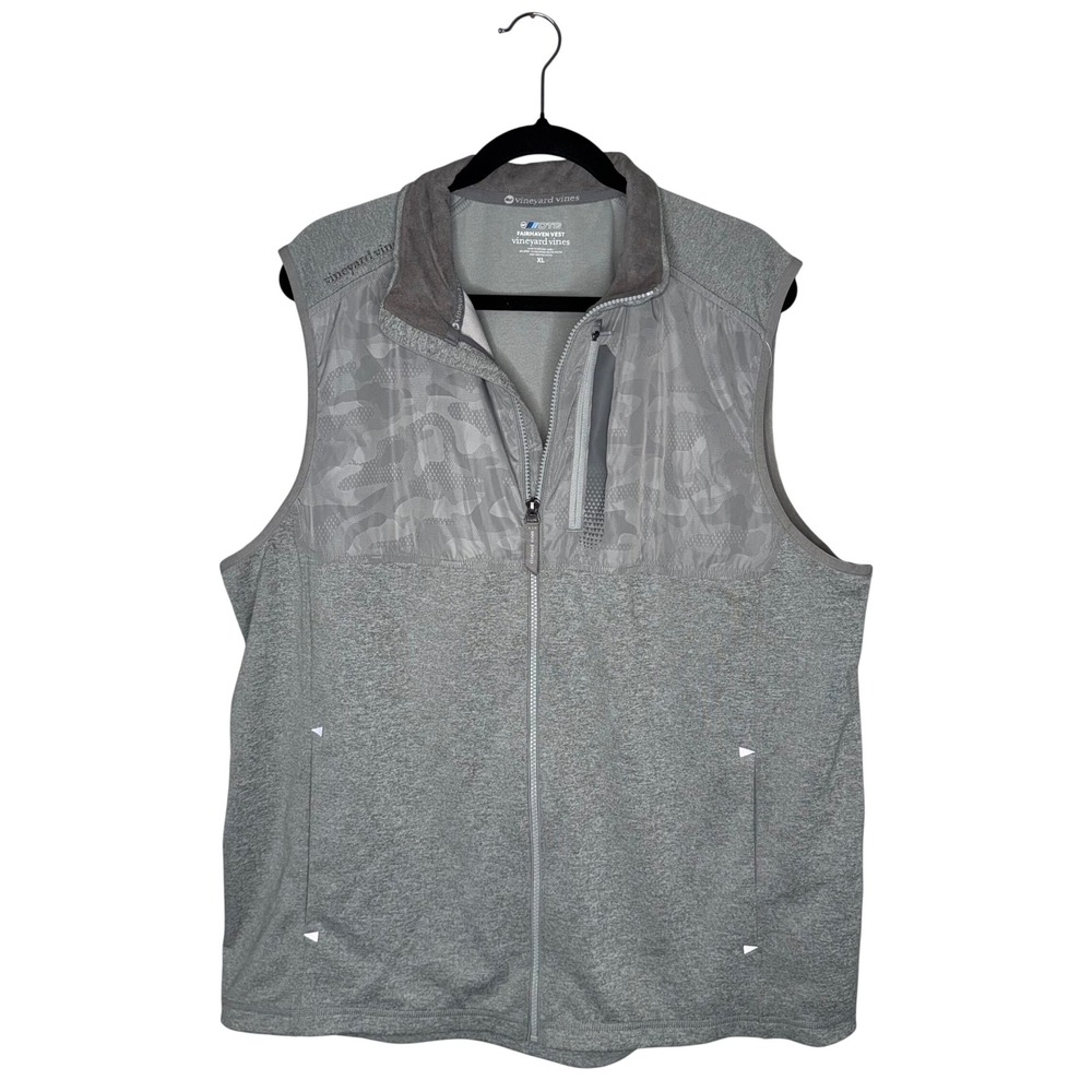 Vineyard Vines Fairhaven Vest Men XL Gray Lightweight Performance